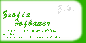 zsofia hofbauer business card